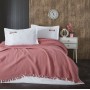 ETE HOMETEX SOFT ÖRME PAMUK PİKE ÇİFT KİŞİLİK 210X230cm PEMBE 8696474231968